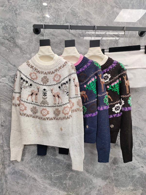 25Deer Snowflake Sweater