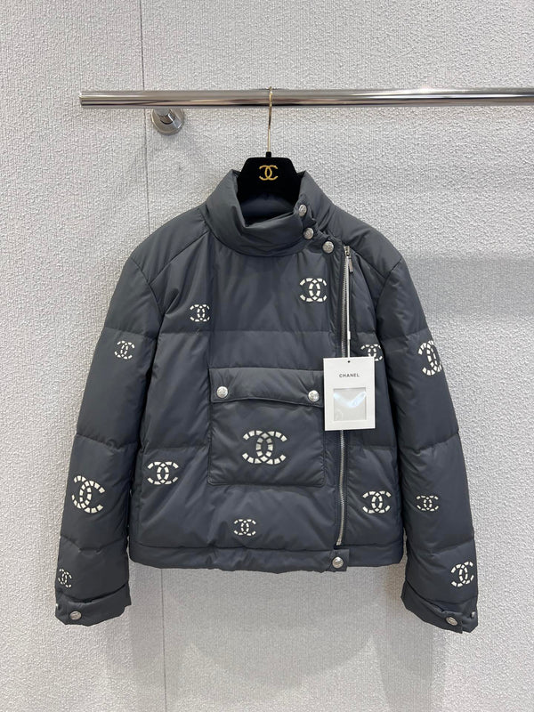 25FW neue Kurz-Daunenmantel mit Druck