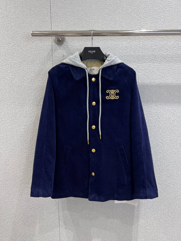 25Fw new corduroy hooded jacket jacket