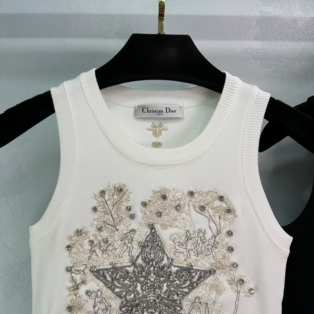 Beaded embroidered vest