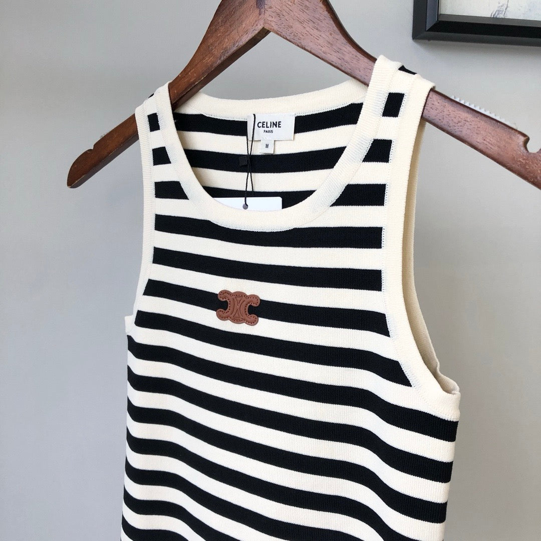 🔥🔥🔥Black and white striped vest