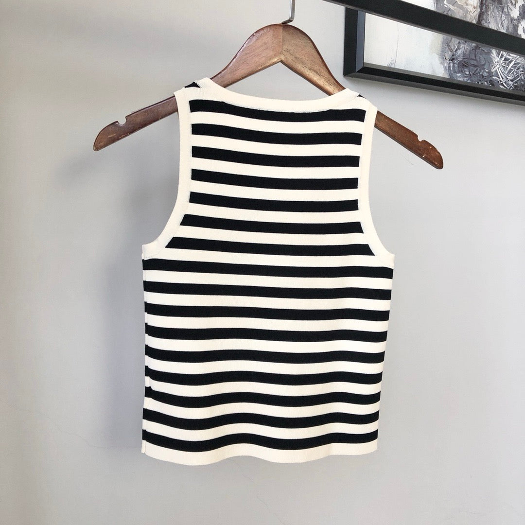 🔥🔥🔥Black and white striped vest