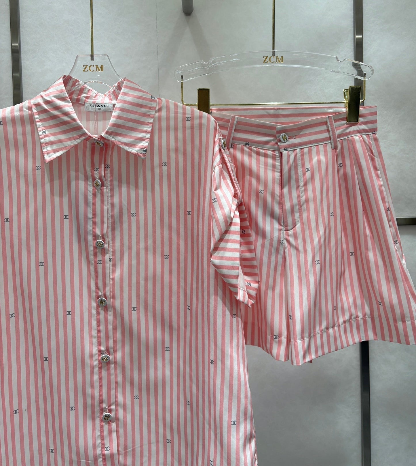 Striped shirt suit
