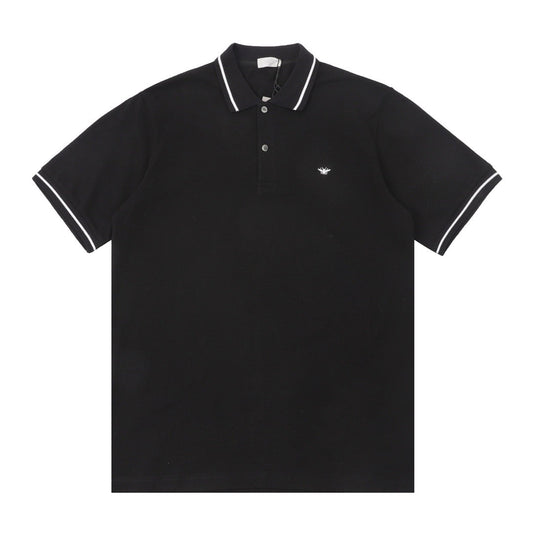 classic embroidered short-sleeved polo shirt