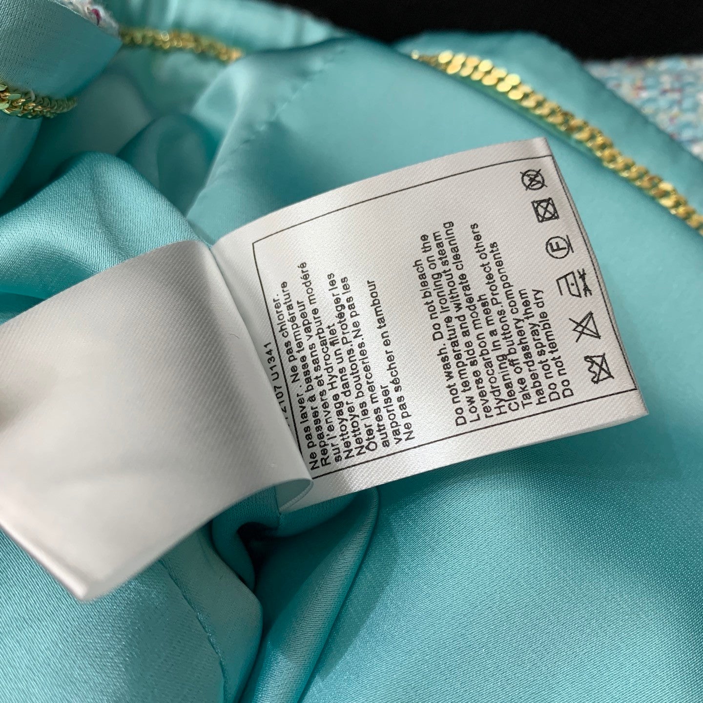 Lake blue Chanel style jacket