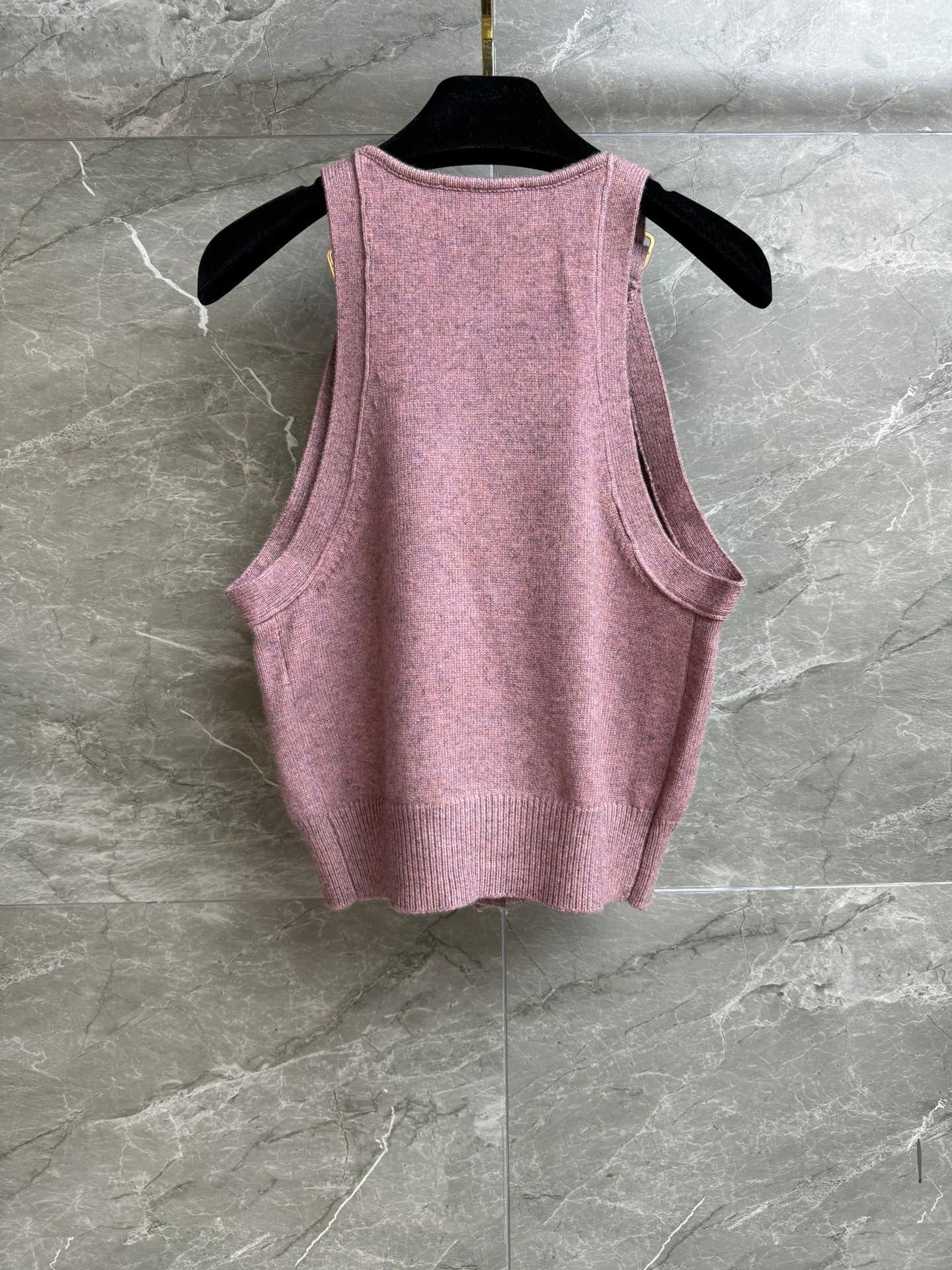 sequin-trimmed vest
