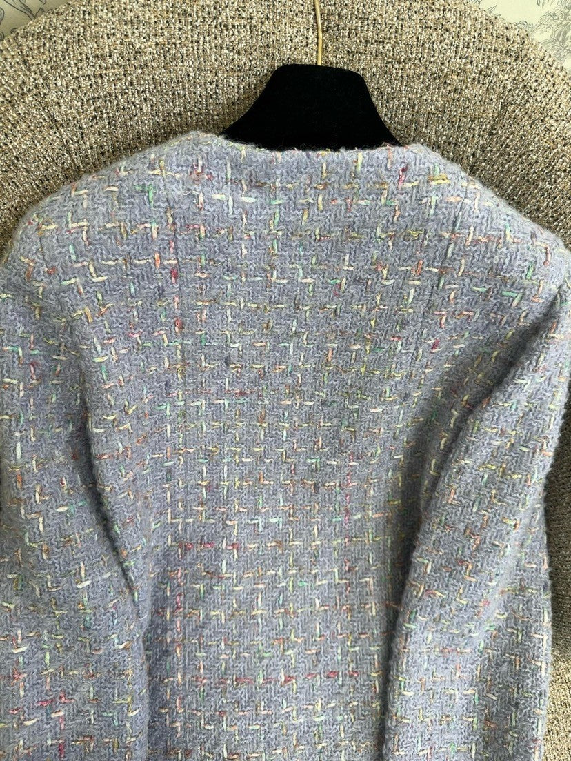 Light luxury lady temperament Chanel style tweed jacket
