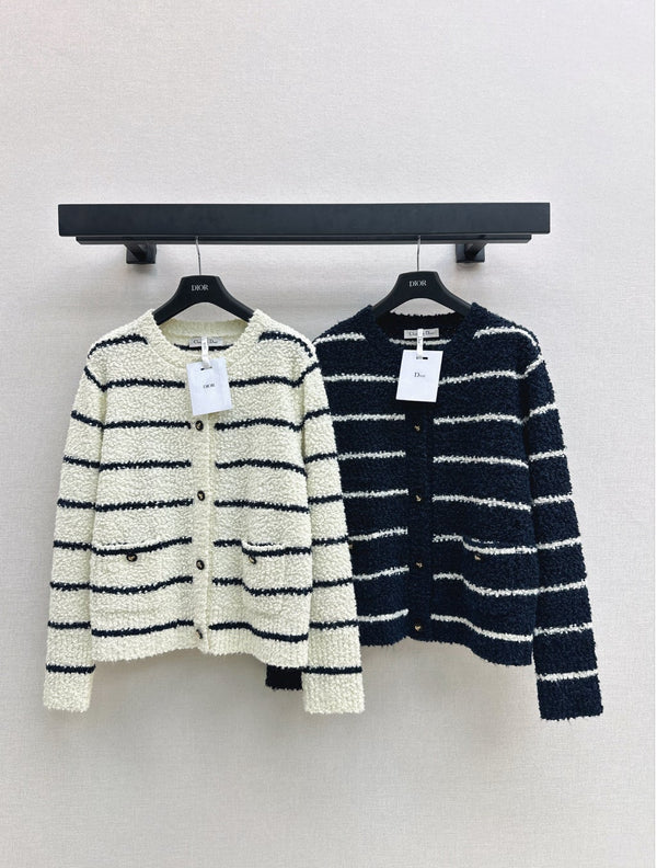 Little Bee Embroidered Stripe Two Piece Set