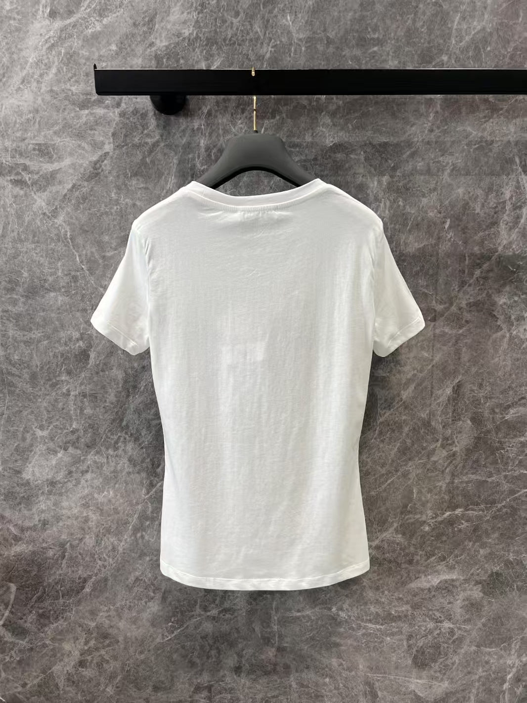 Reverse butterfly lettering print T-shirt