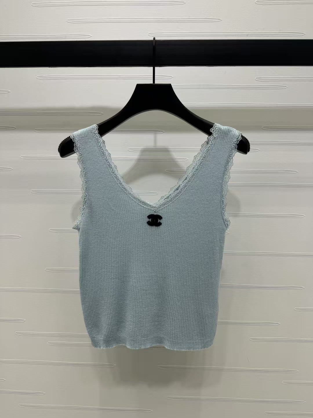 lace trim knitted camisole