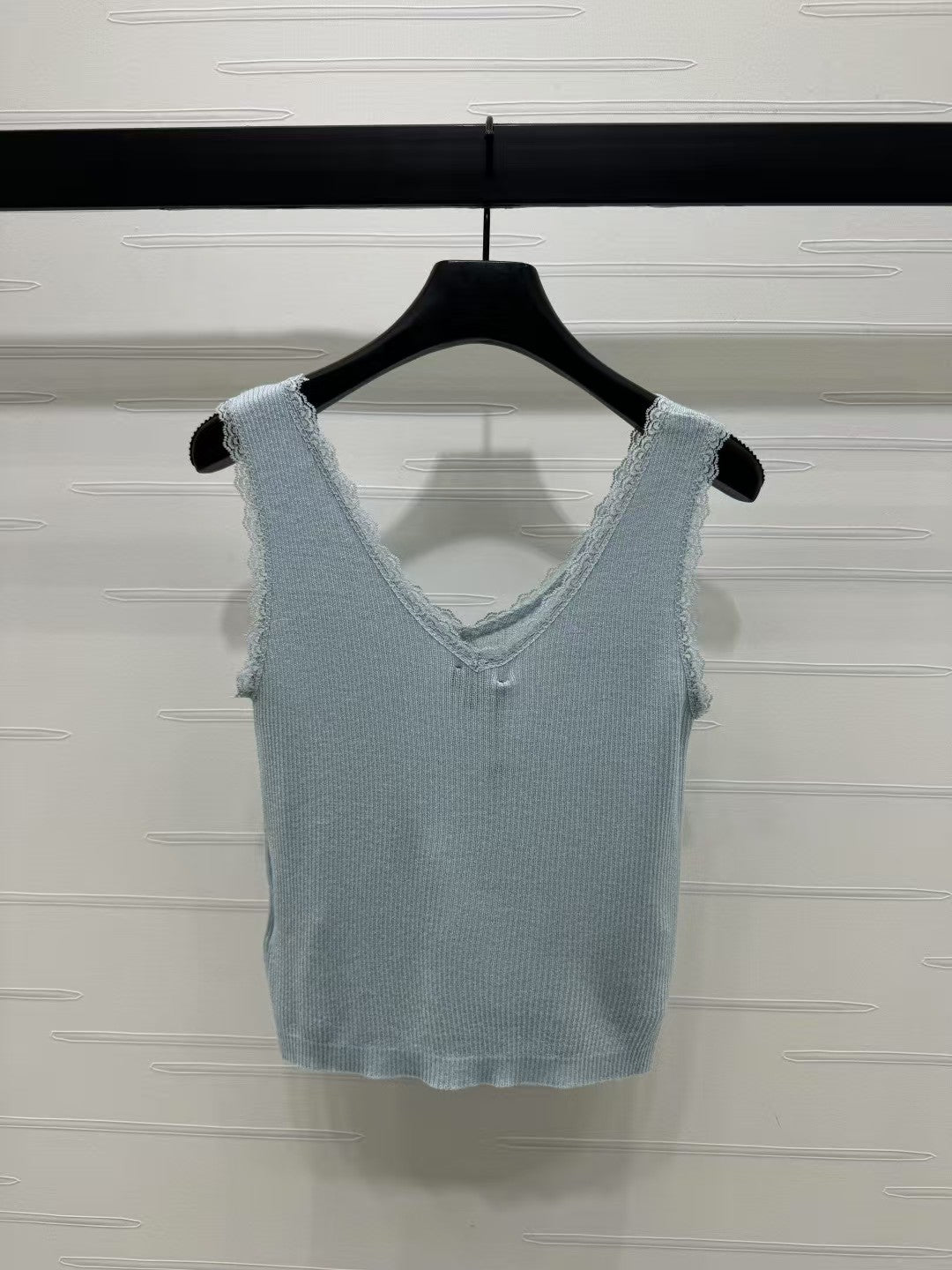 lace trim knitted camisole