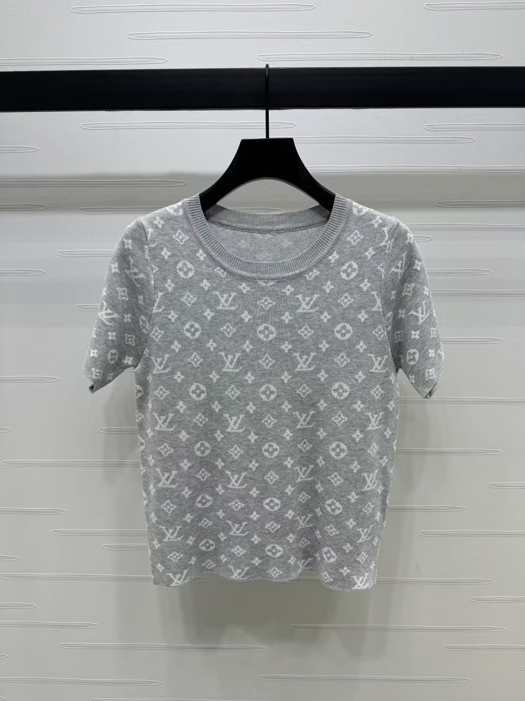 Monogram logo knitted short sleeves