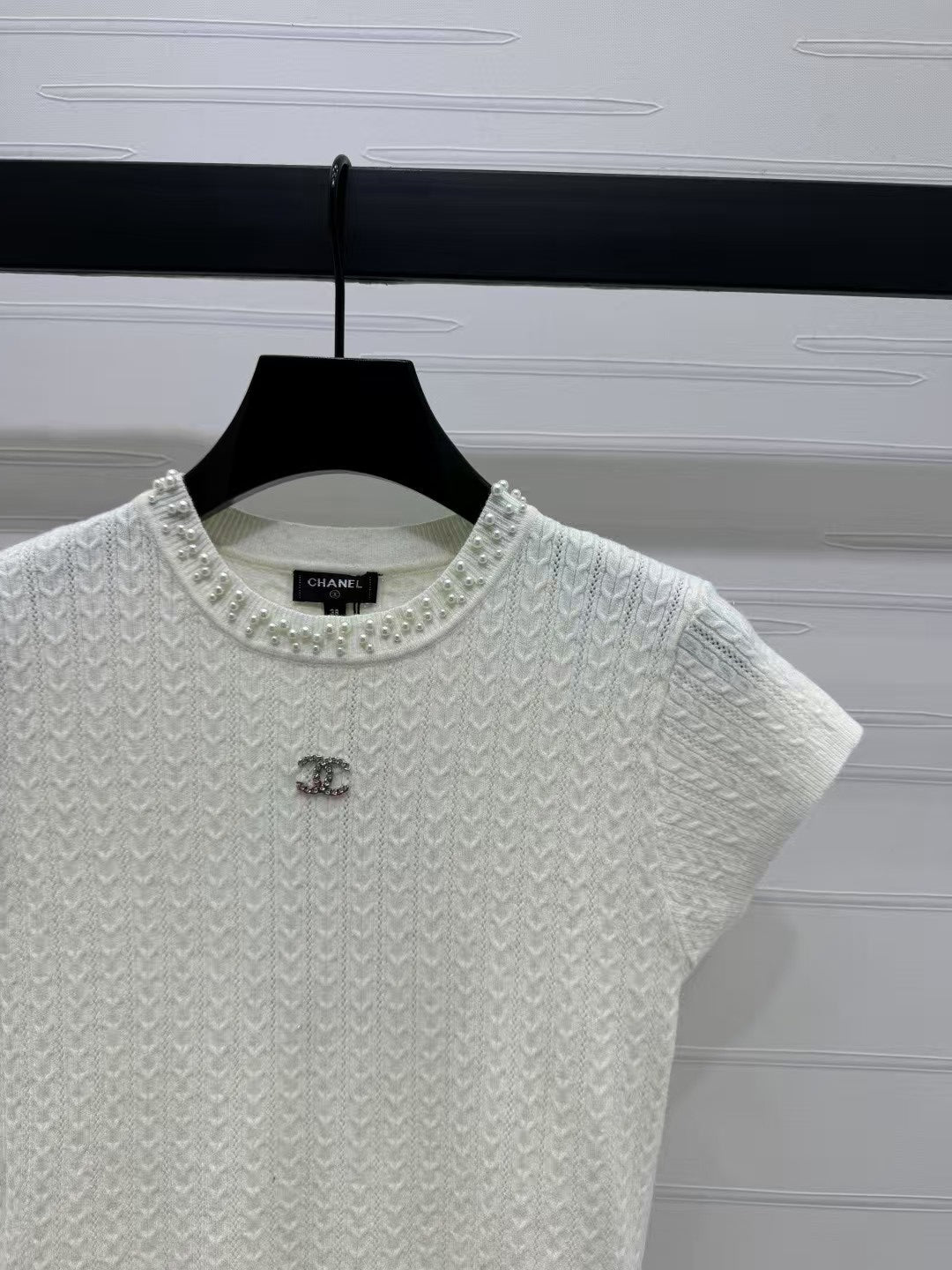 Spring and Summer Small Flying Sleeve Knitted Short Sleeve