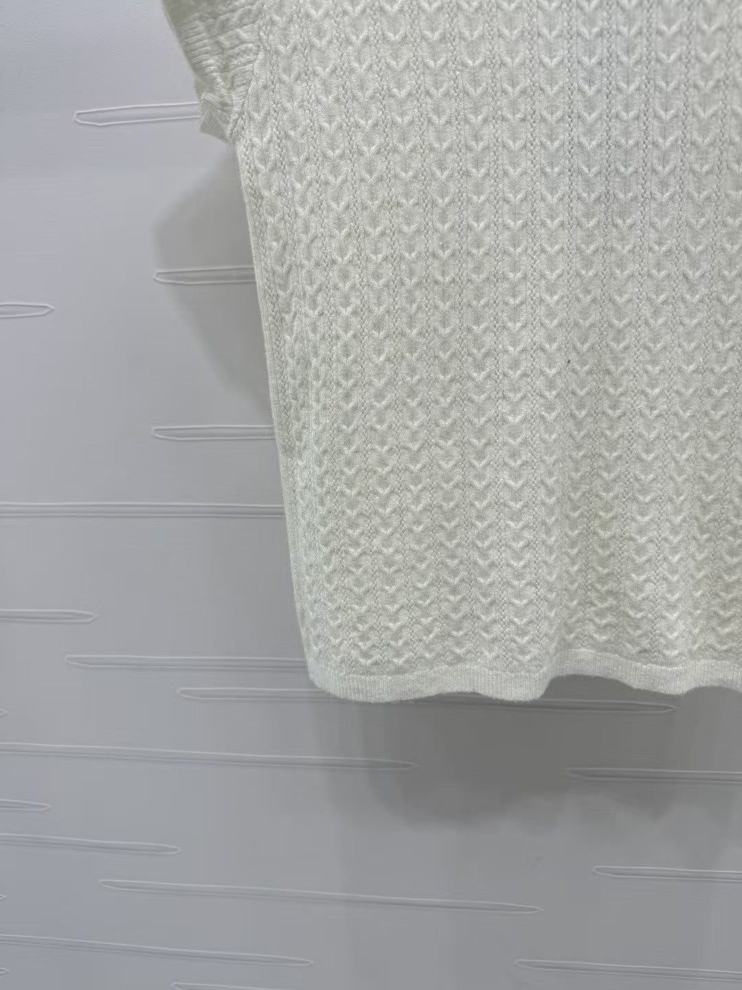 Spring and Summer Small Flying Sleeve Knitted Short Sleeve
