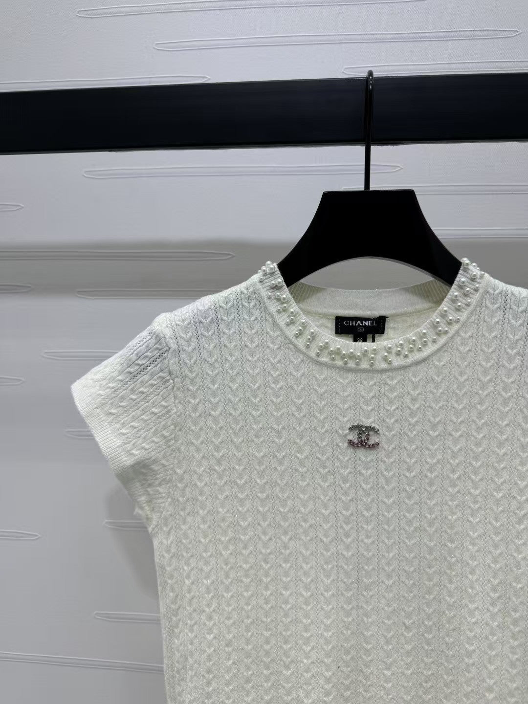 Spring and Summer Small Flying Sleeve Knitted Short Sleeve