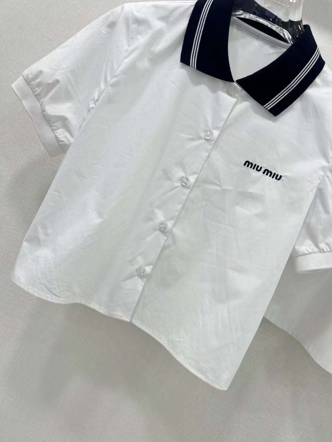 25 Spring/Summer Contrast Navy Blue Knitted Suit