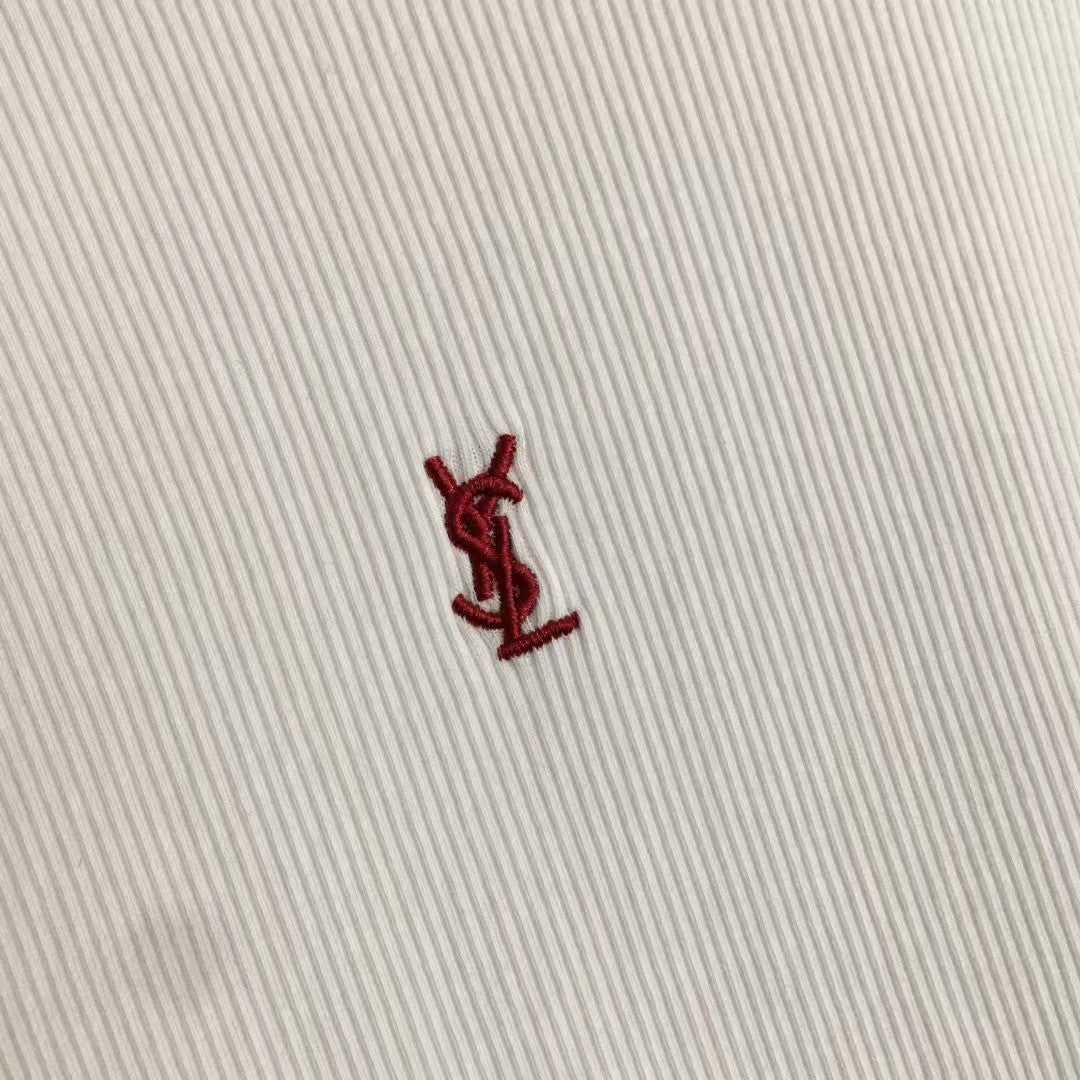 Red logo embroidered cotton vest