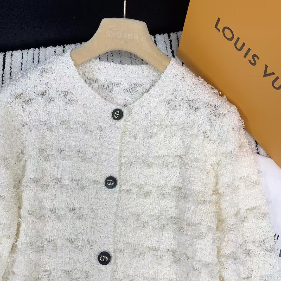 25ss custom buttoned knitted sweater cardigan