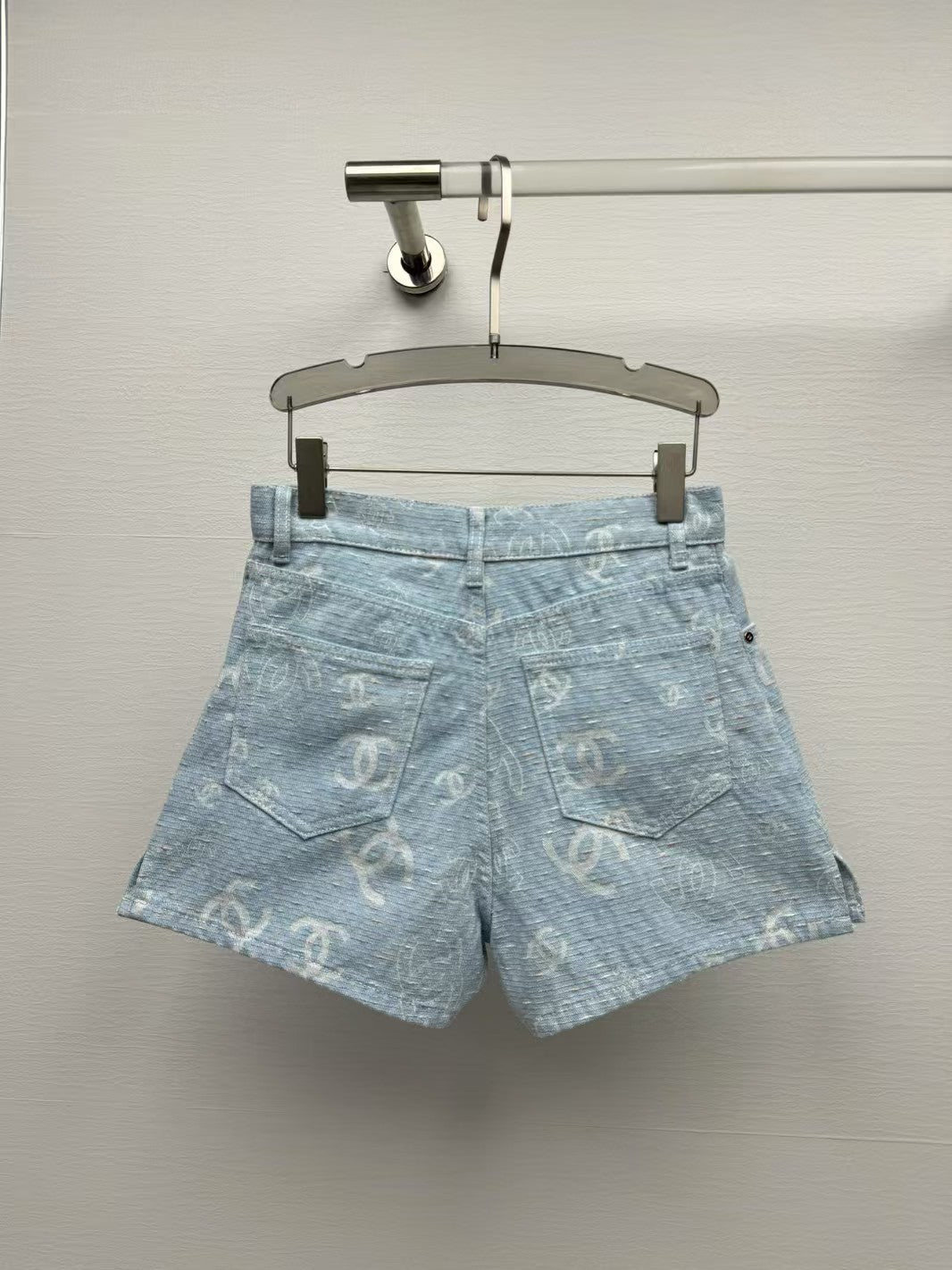 25ss jacquard all over print denim shorts