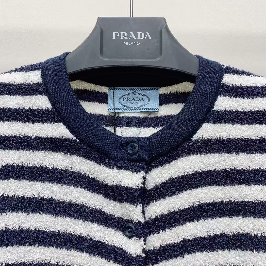 25ss striped knitted sweater cardigan