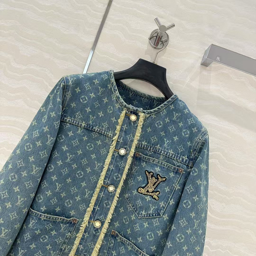 25 Early Spring Jacquard Denim Jacket