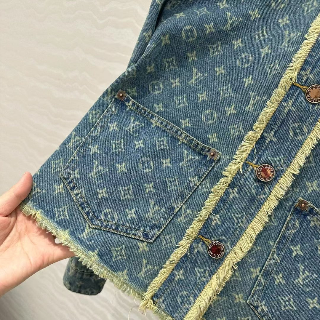 25 Early Spring Jacquard Denim Jacket