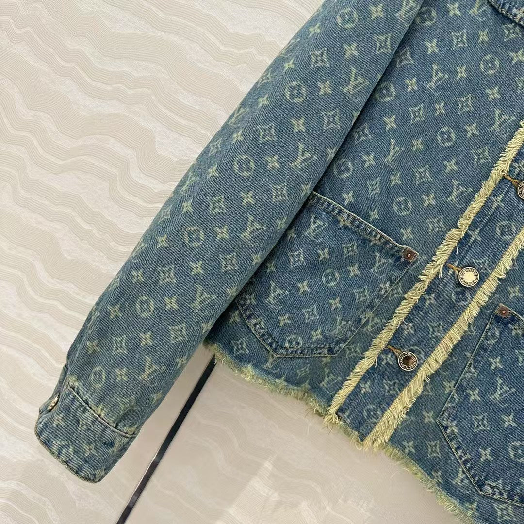 25 Early Spring Jacquard Denim Jacket