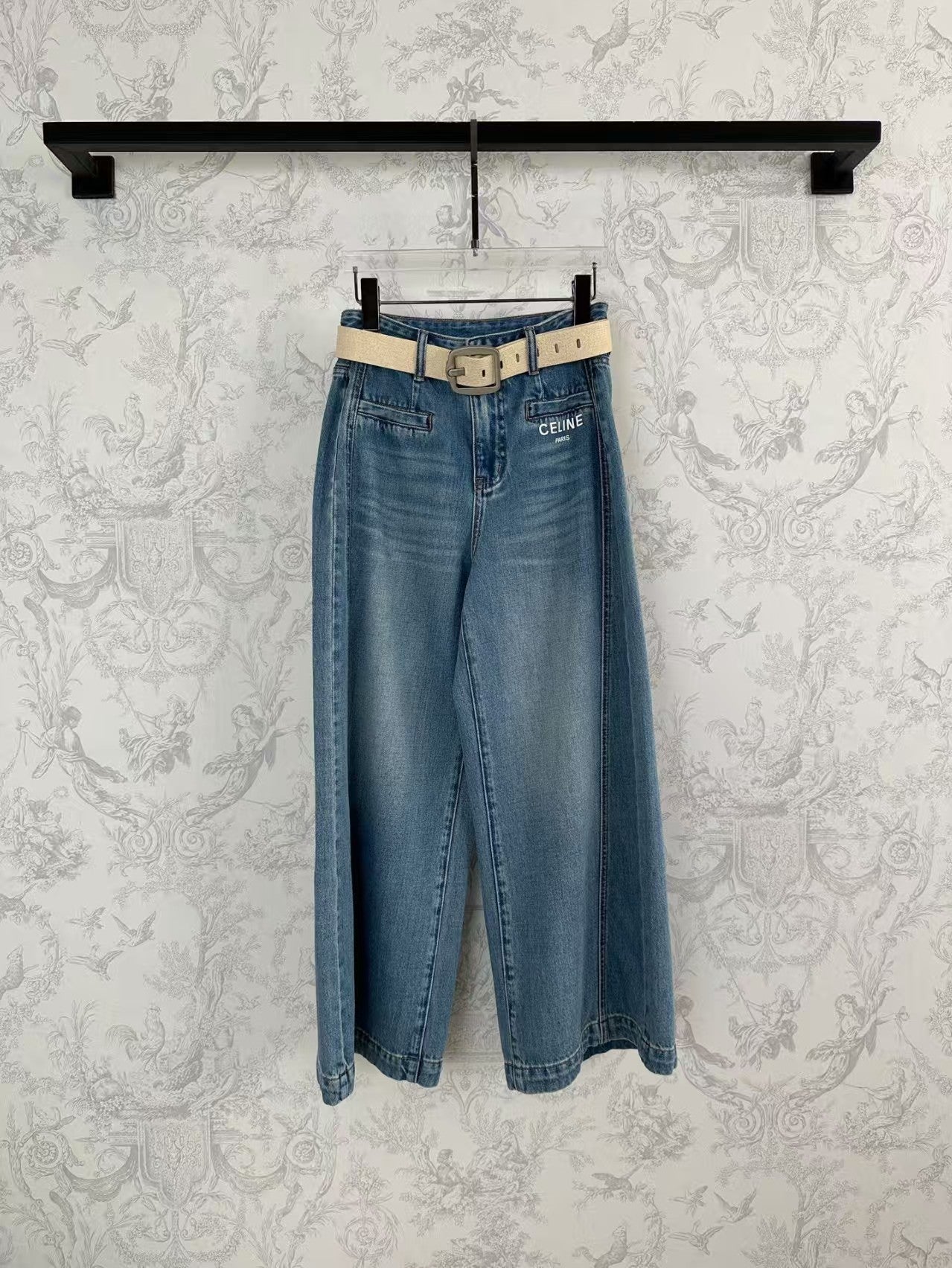 25 Early Spring Fashion Linen Denim Wide Leg Pants