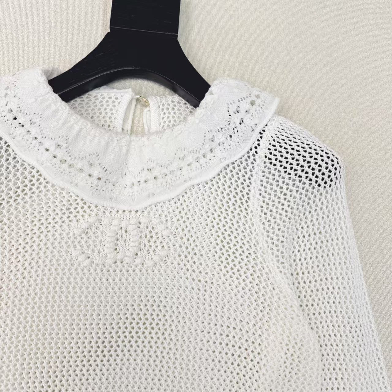 25 Early Spring Ruffle Lace Collar Knit Cardigan