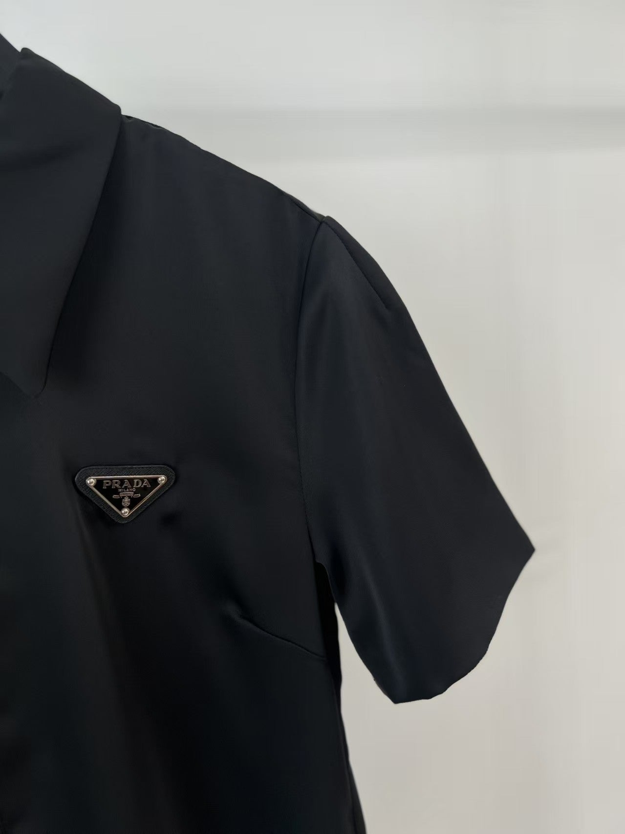 25 Lapel Short Sleeve Zipper Loose Dress