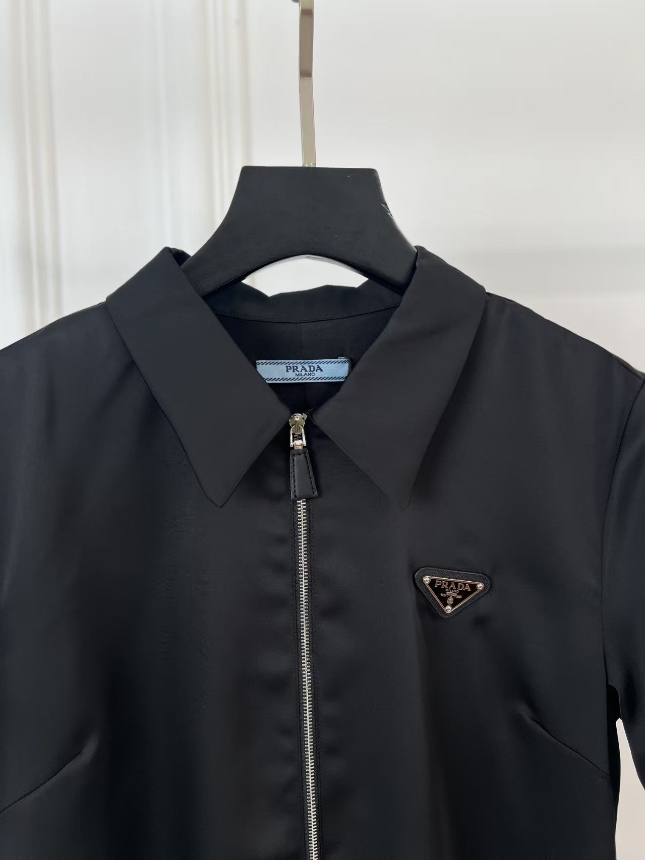 25 Lapel Short Sleeve Zipper Loose Dress