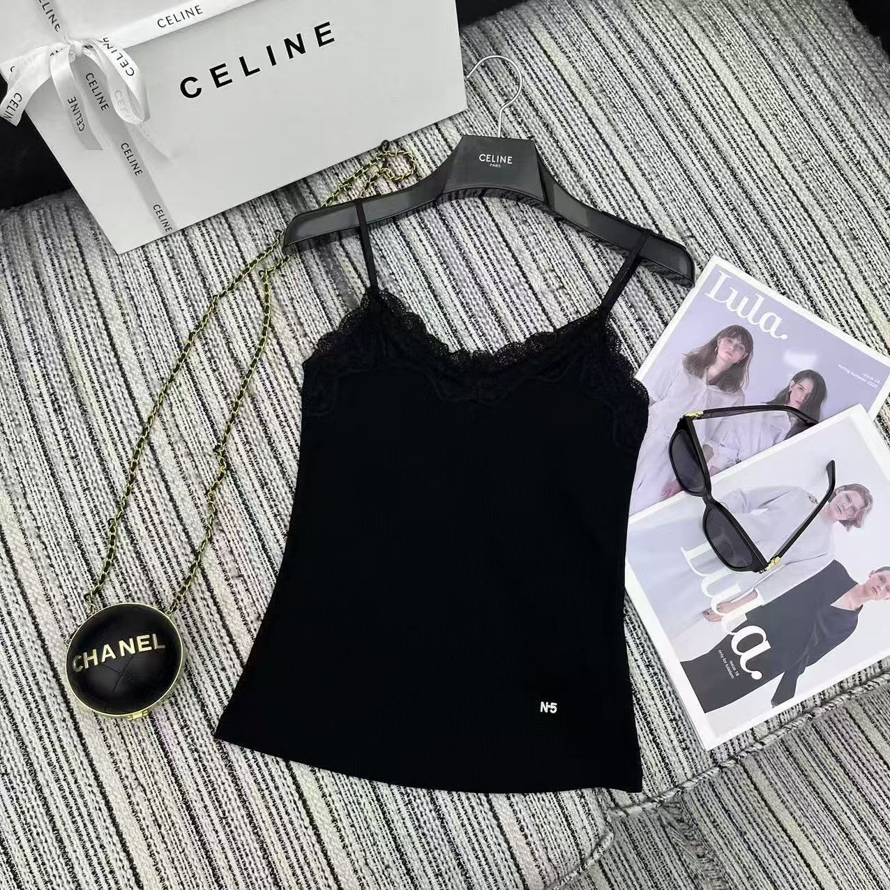 Lace patchwork camisole