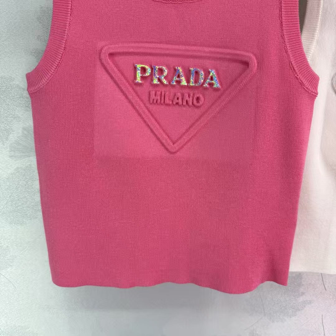 Crew Neck Knit Vest Top