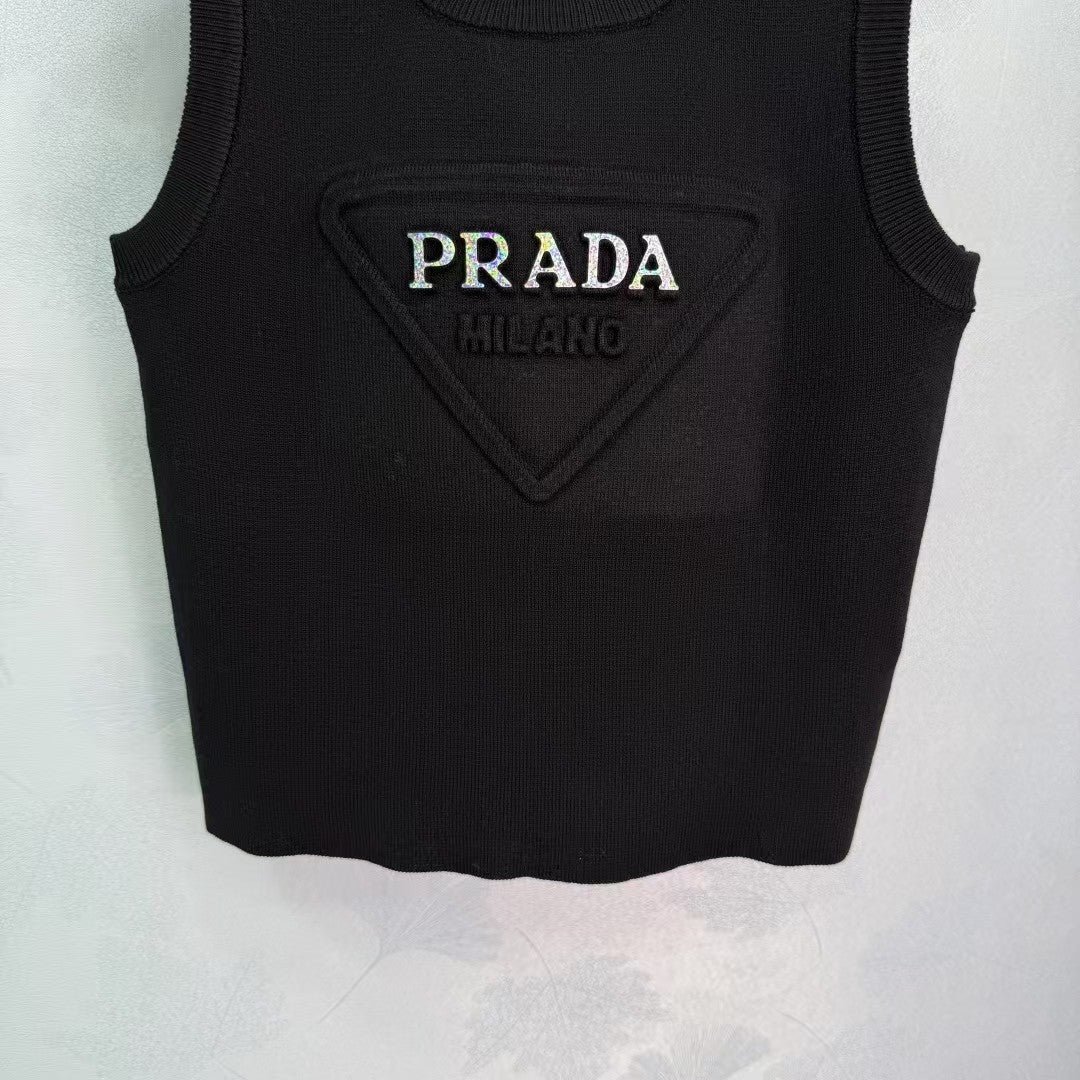 Crew Neck Knit Vest Top