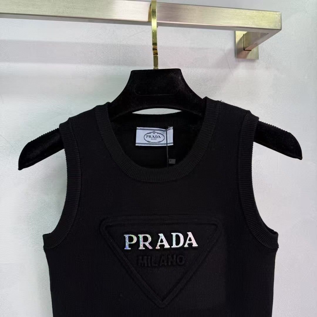 Crew Neck Knit Vest Top