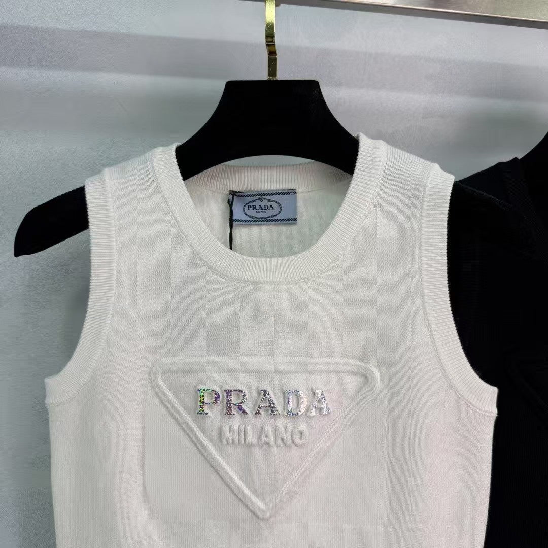 Crew Neck Knit Vest Top