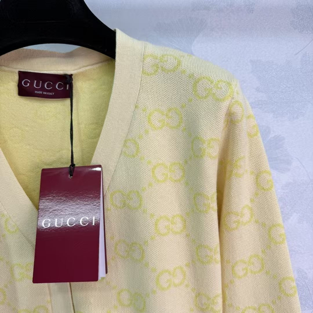 jacquard logo knitted cardigan