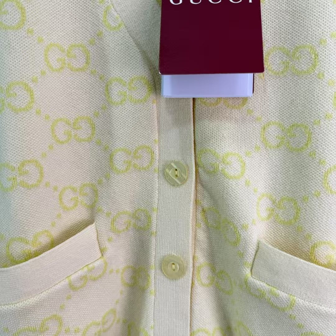 jacquard logo knitted cardigan