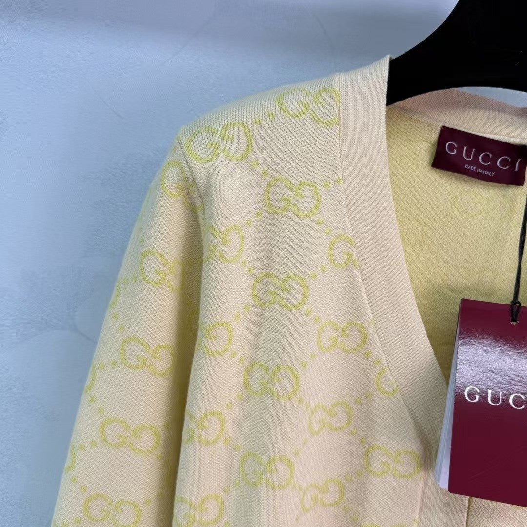 jacquard logo knitted cardigan