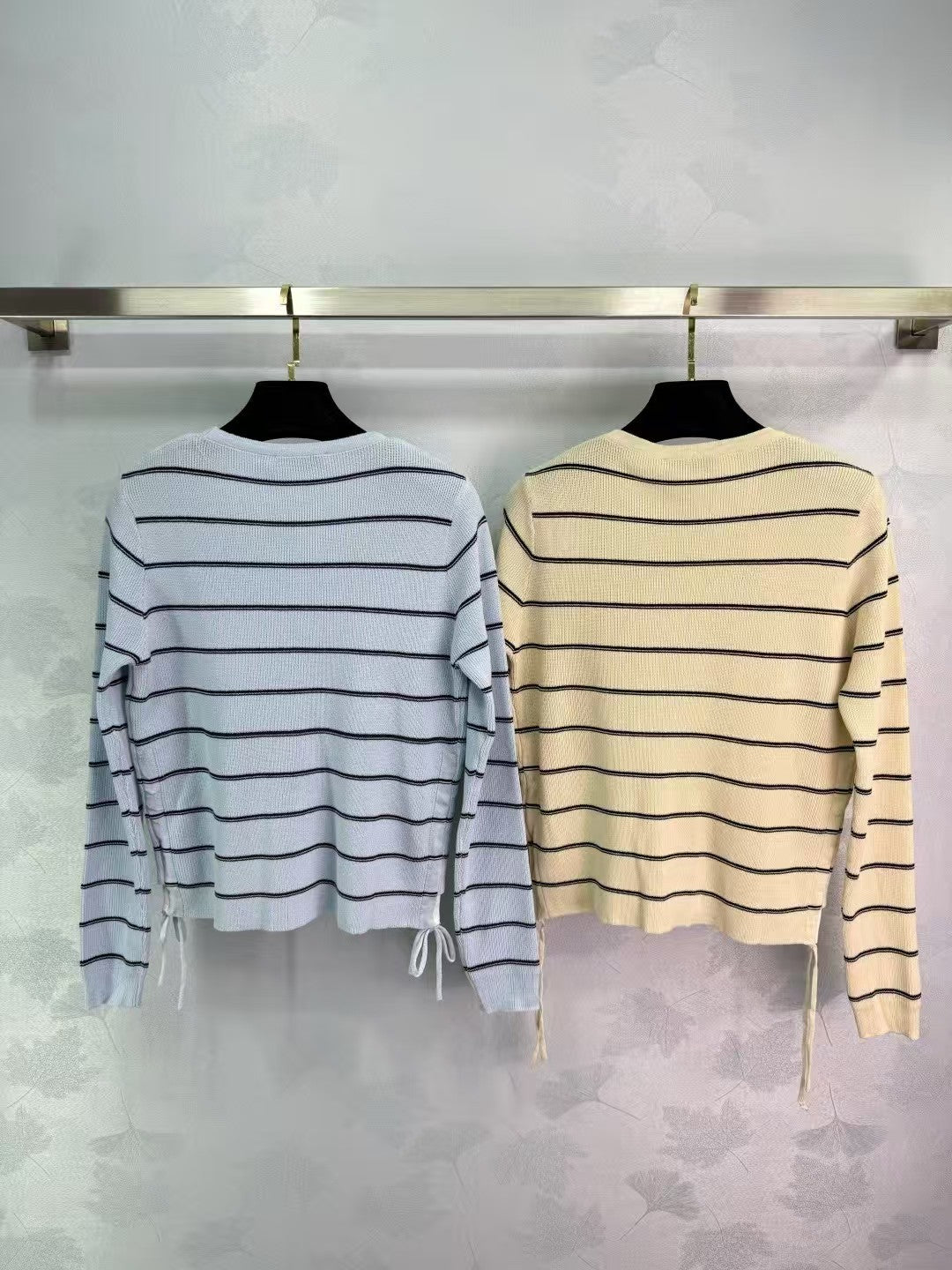 Fake two-piece long-sleeved cardigan