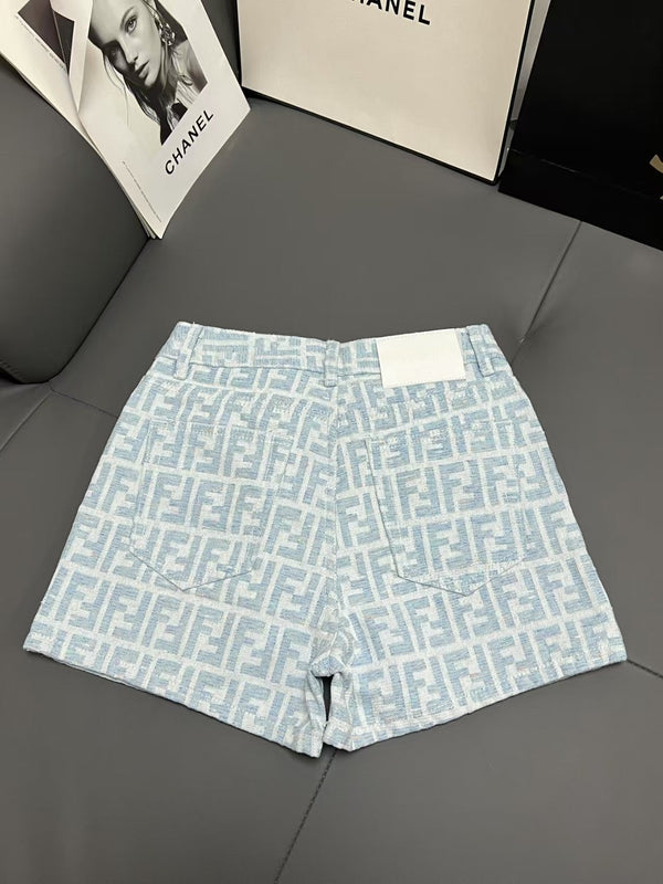 all over print jacquard shorts