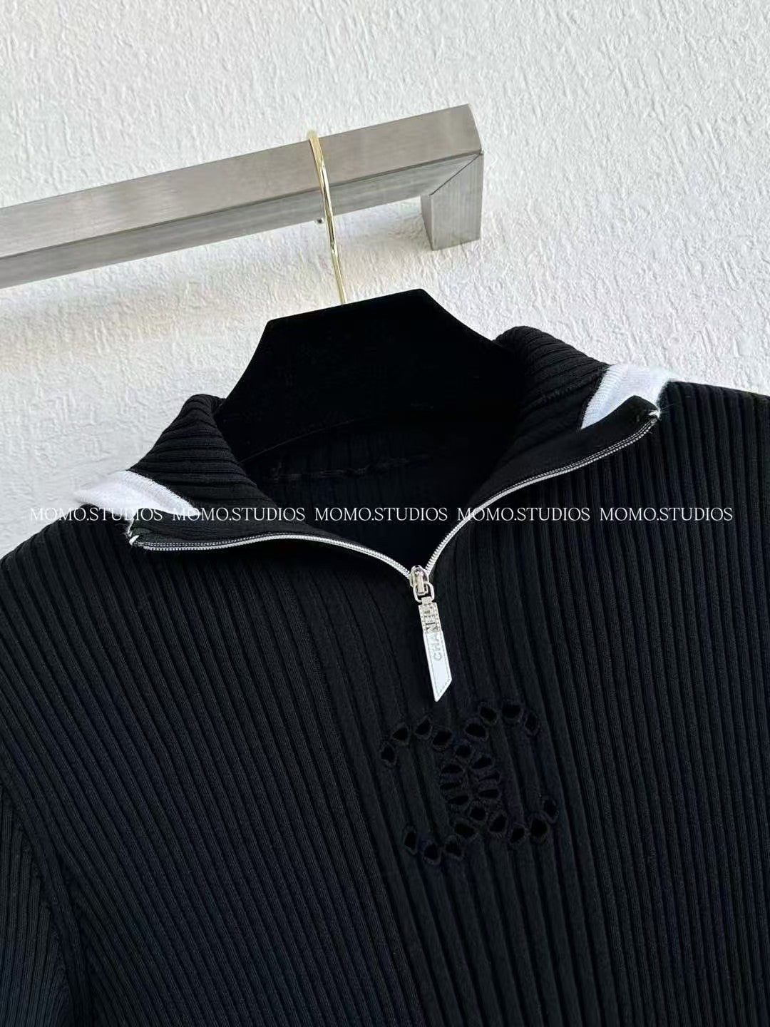 Hooded Crochet Elbow Sleeve Knit Top