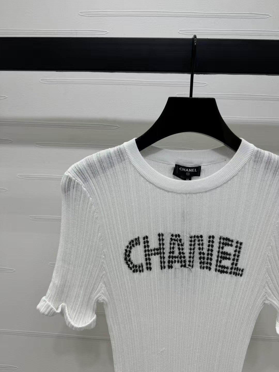 Round neck knitted short sleeves