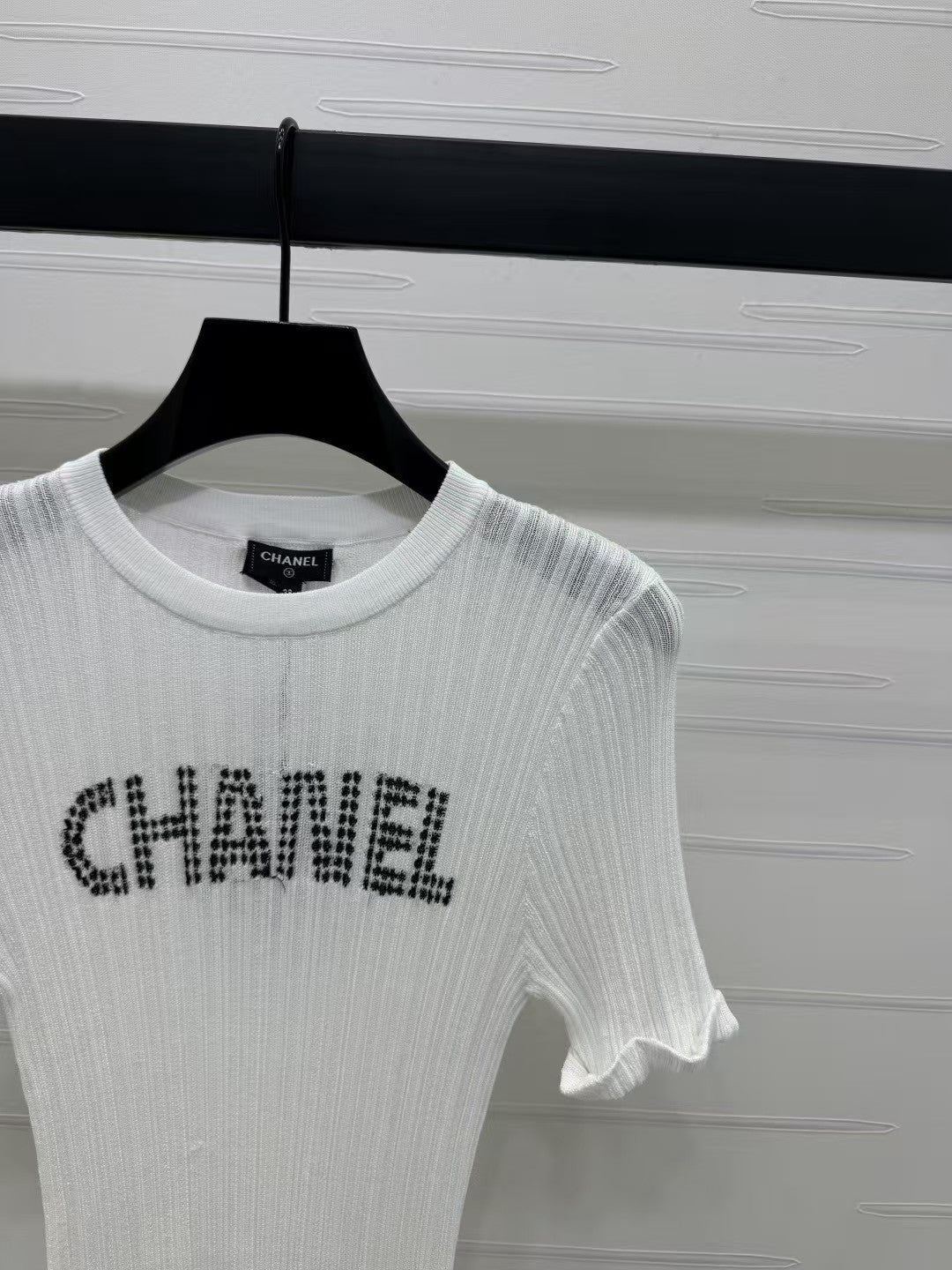 Round neck knitted short sleeves