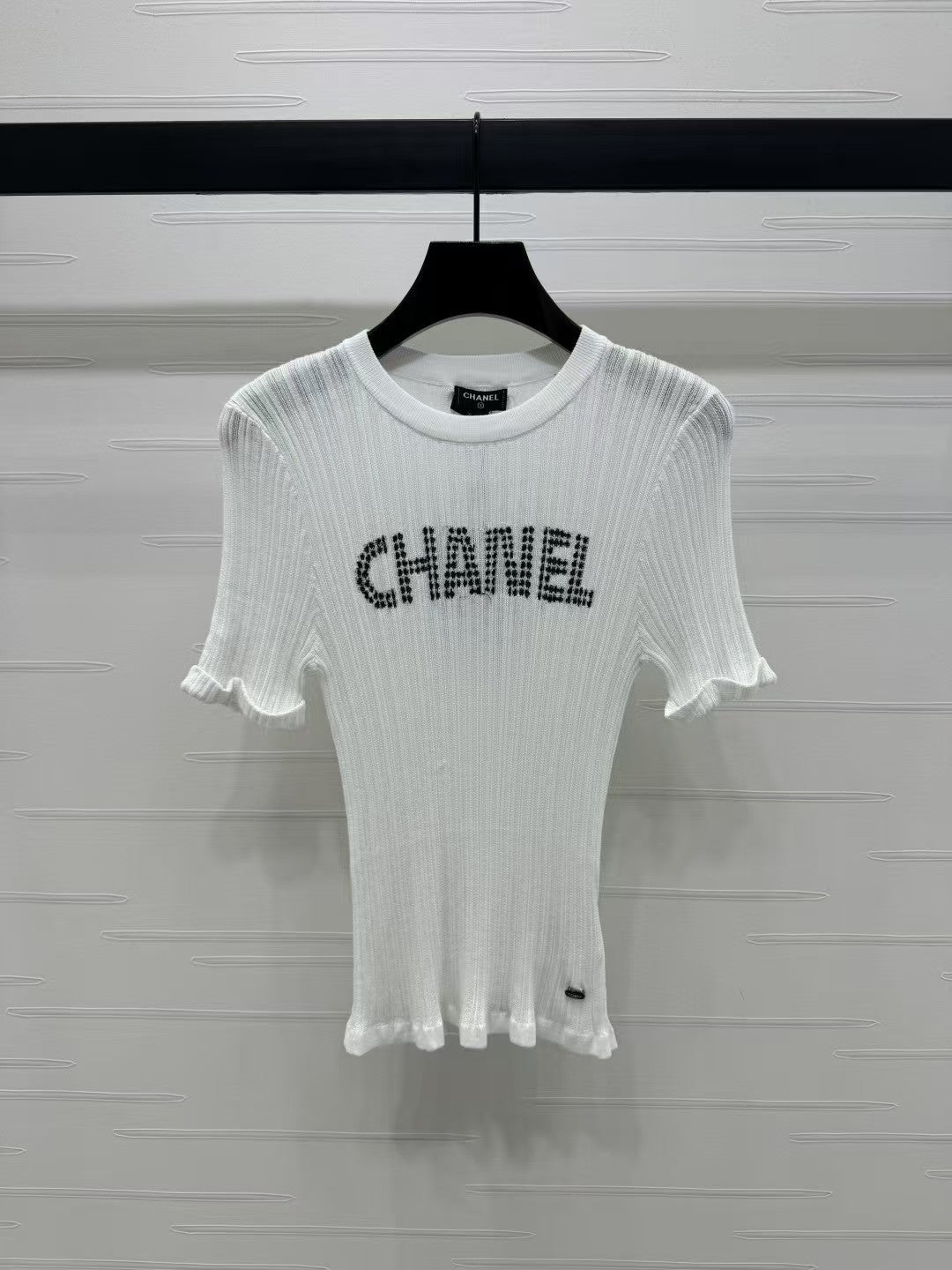 Round neck knitted short sleeves