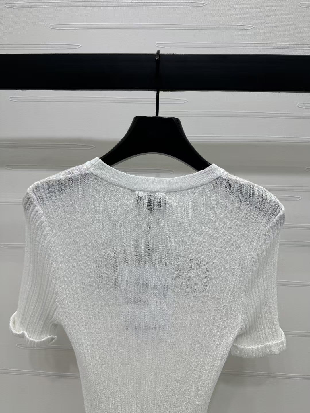Round neck knitted short sleeves