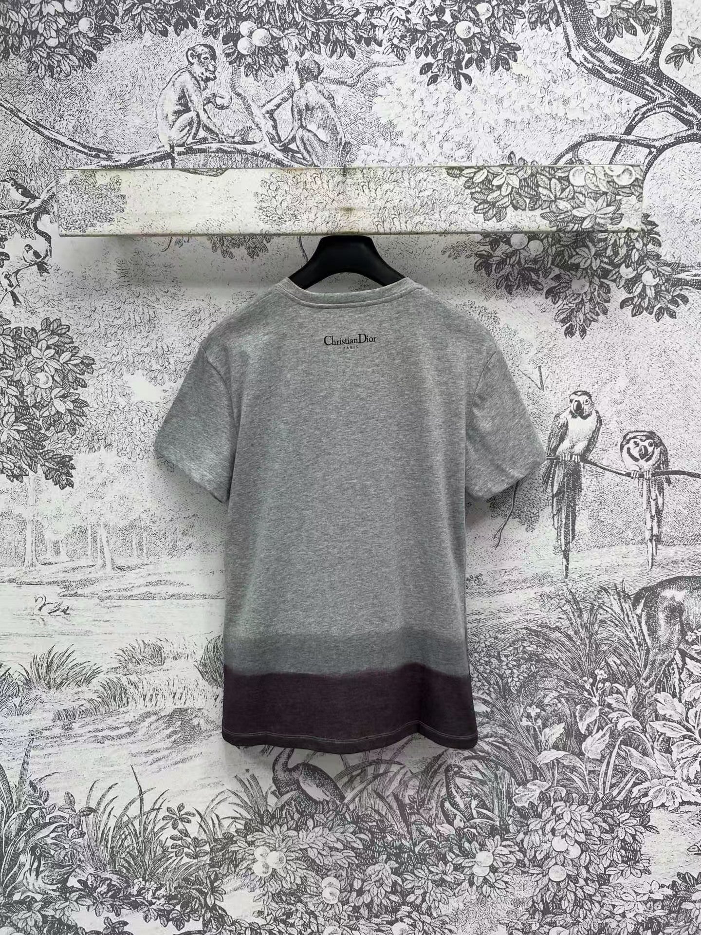 Floral pattern gradient short sleeves