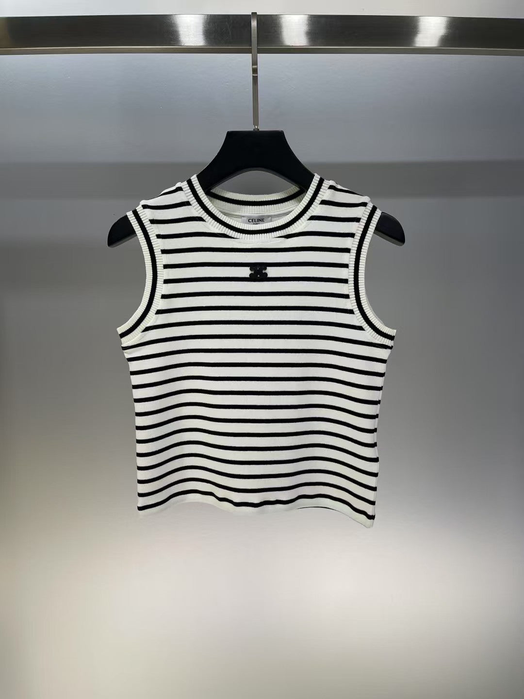 classic striped logo vest