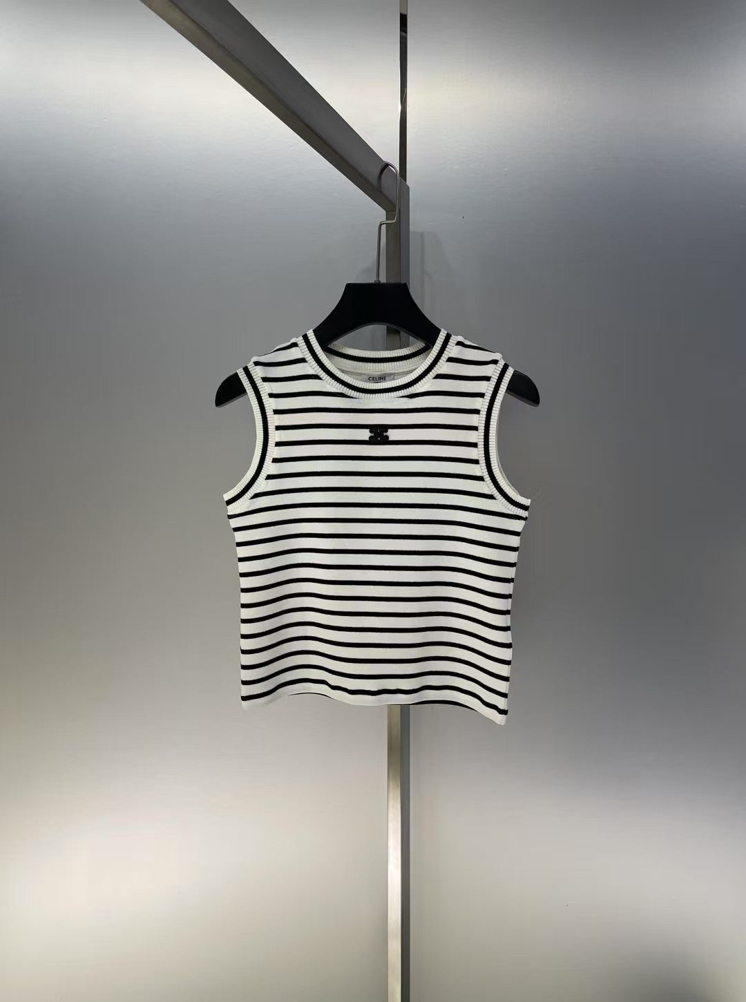 classic striped logo vest