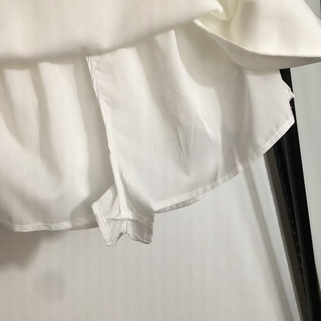 Fashionable lapel zipper short jacket + skirt